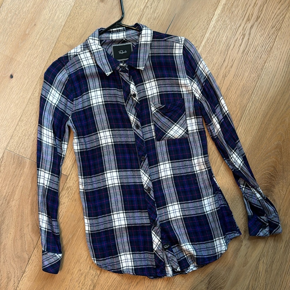 Rails Purple Plaid Button Down Shirt